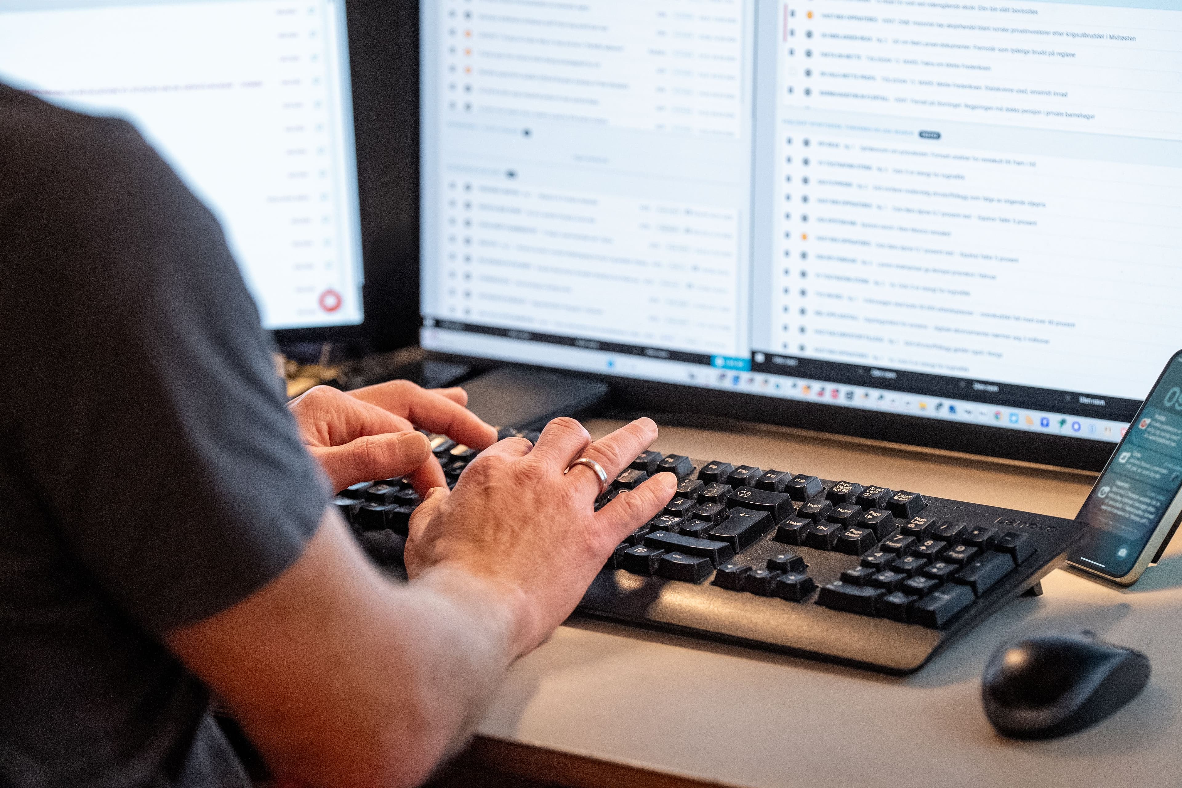 Man working on computer